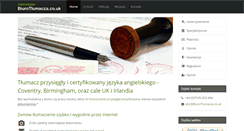 Desktop Screenshot of biurotlumacza.co.uk