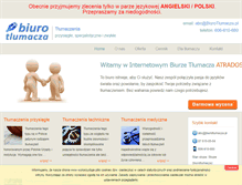 Tablet Screenshot of biurotlumacza.pl